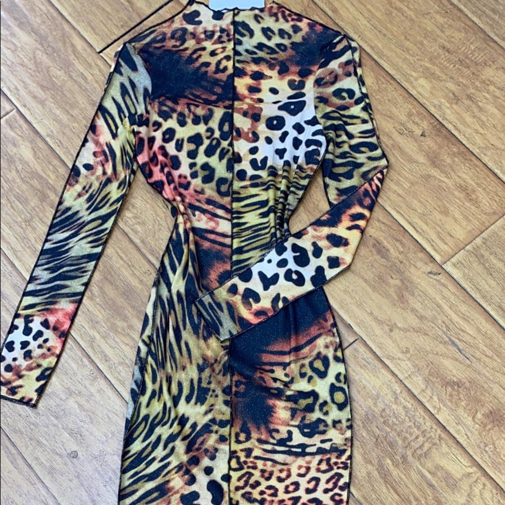 Long print dress